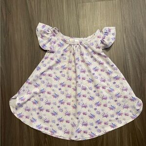 Dot Dot Smile Toddler Girls Floral Patterned Dress with Ruffled Sleeves - 18/24M